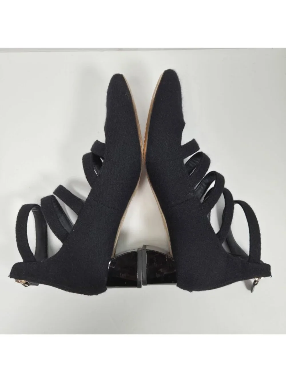 Tory Burch Marisa Women's Black Suede Studded Strappy Heels US Size 10M